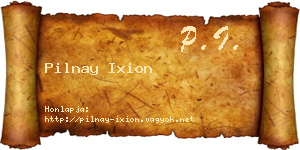 Pilnay Ixion névjegykártya